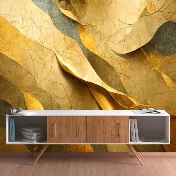 "3D Gold Texture Abstract Luxury Wallpaper" - Image 4