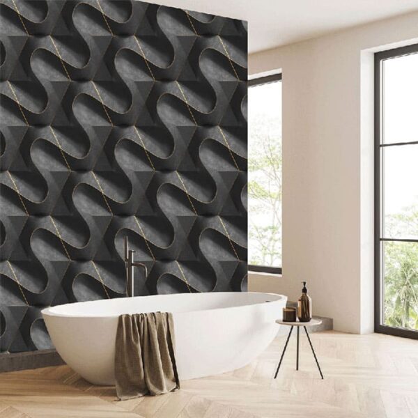 "Luxury Black Stone & Gold Wallpaper Design" - Image 2