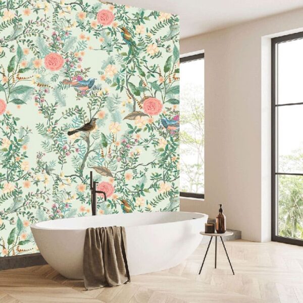 "Vintage Chinoiserie Garden Wallpaper" - Image 5