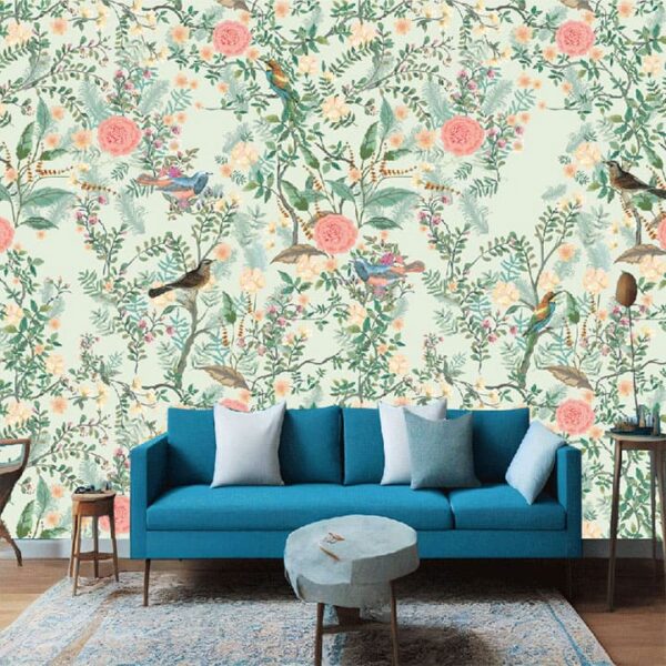 "Vintage Chinoiserie Garden Wallpaper" - Image 4