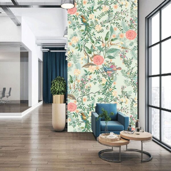 "Vintage Chinoiserie Garden Wallpaper" - Image 3