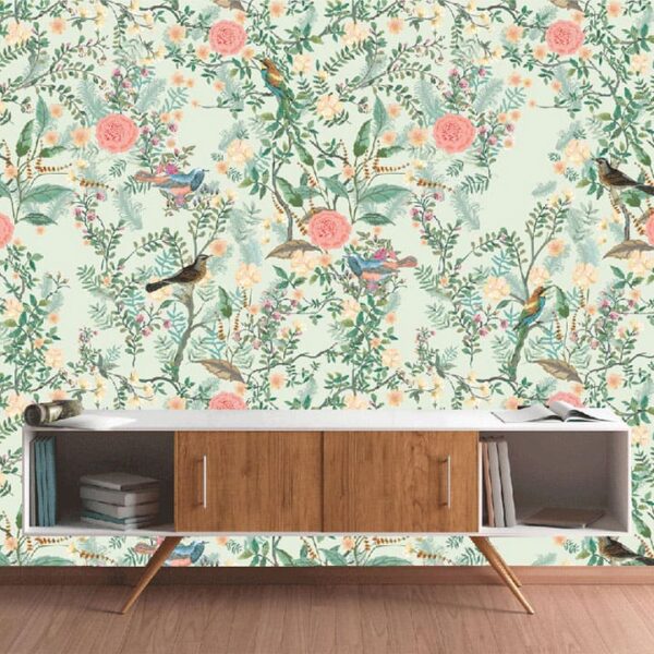 "Vintage Chinoiserie Garden Wallpaper" - Image 2