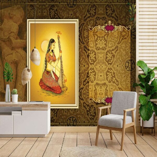 "Traditional Indian Heritage Wallpaper for Modern Spaces" - Image 6