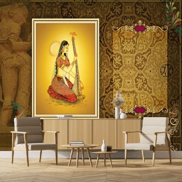 "Traditional Indian Heritage Wallpaper for Modern Spaces" - Image 2