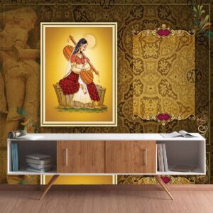 "Ragini Art Wallpaper for Indian Décor with UV Quality"