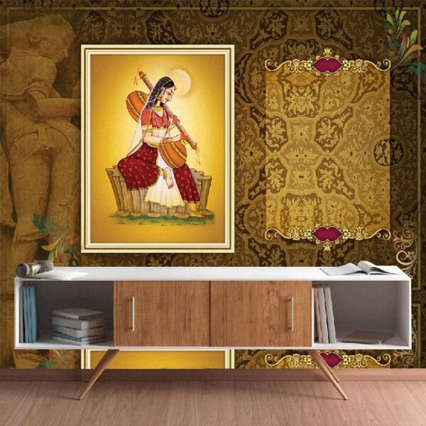 "Ragini Art Wallpaper for Indian Decor UV Quality" - Image 3