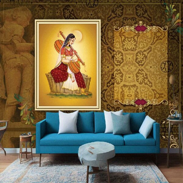 "Ragini Art Wallpaper for Indian Decor UV Quality" - Image 2