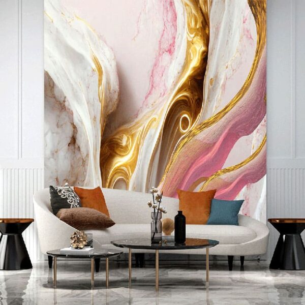 "UV Printed Pink Gold Marble Effect" - Image 3