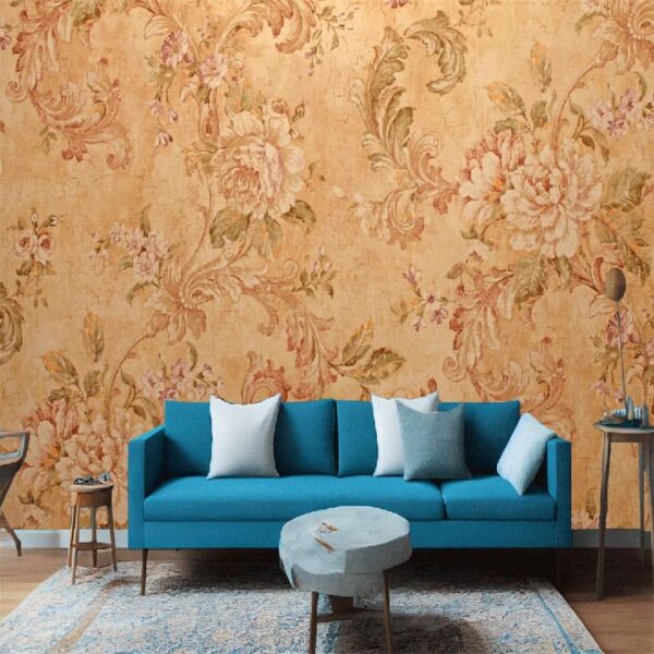 "Vintage Gold Baroque Pattern Wallpaper" - Image 5