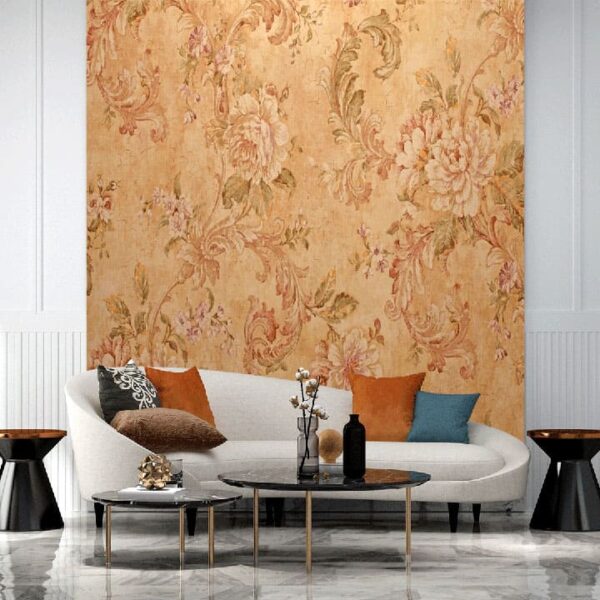 "Vintage Gold Baroque Pattern Wallpaper" - Image 4