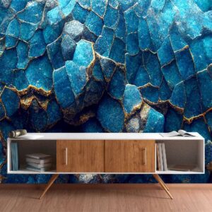 "Luxury marble ripple texture wallpaper for elegant interiors"