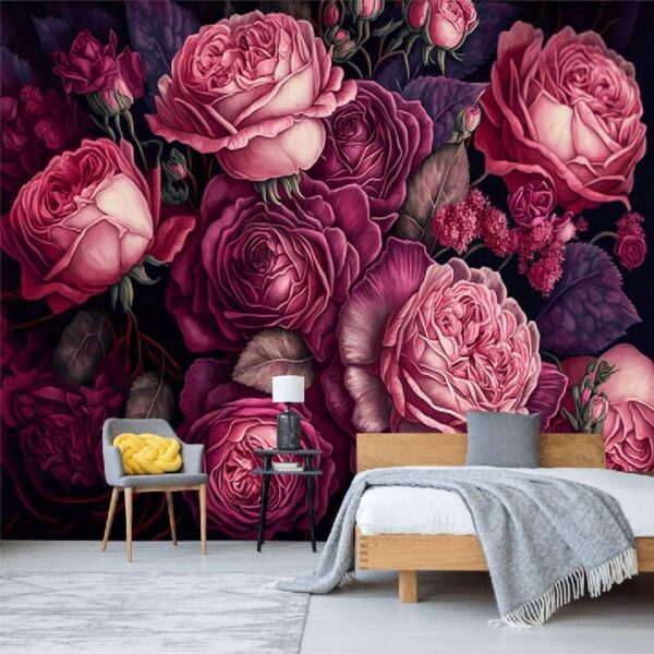 "Fresh Roses Bouquet Bloom Wallpaper for Interiors" - Image 3