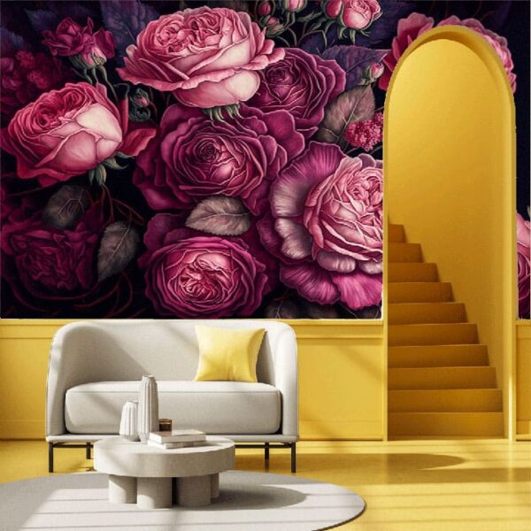 "Fresh Roses Bouquet Bloom Wallpaper for Interiors" - Image 2