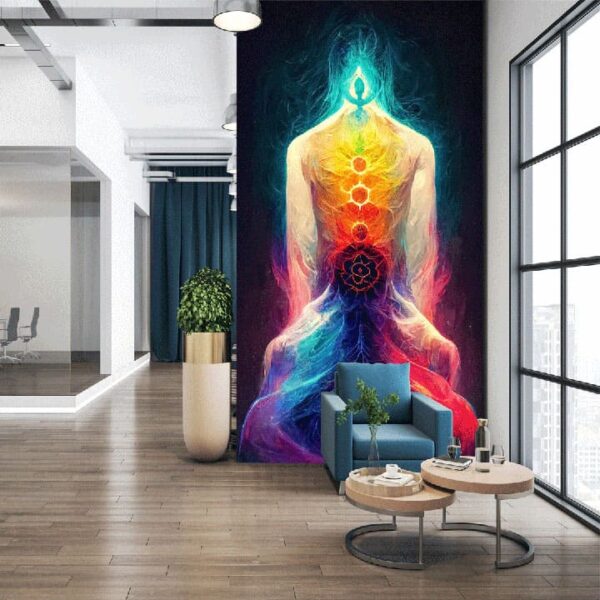 "Powerful Chakra Mandala Flow Wallpaper"