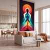 "Abstract Energy Chakra Mandala 3D Wall Design" - Image 3