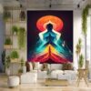 "Abstract Energy Chakra Mandala 3D Wall Design" - Image 2