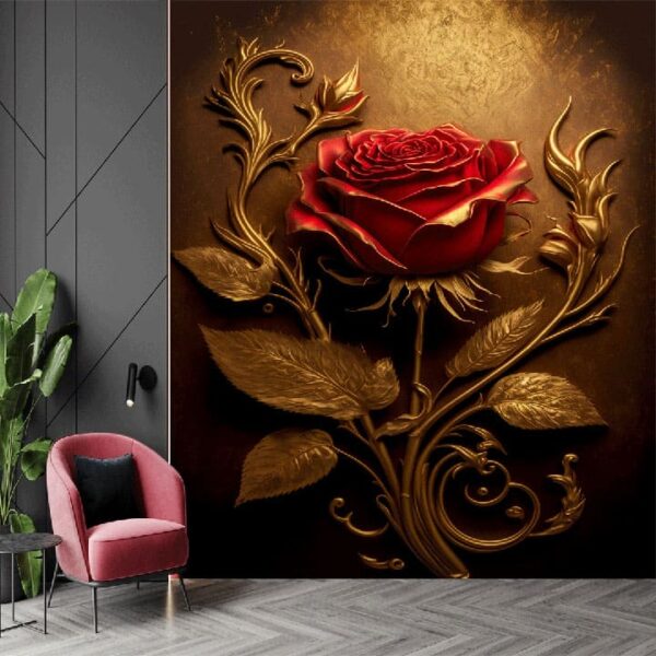 "Elegant Rose Floral Wallpaper" - Image 3