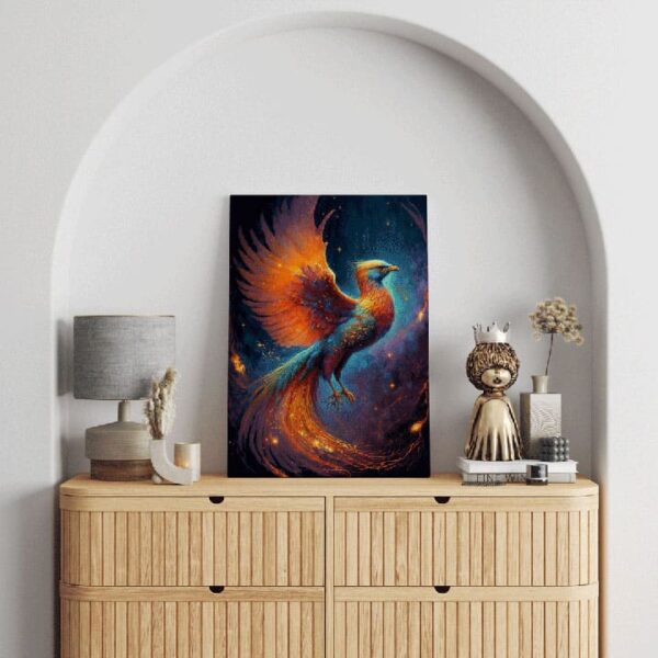 "Golden Glow Phoenix Art on Premium Canvas" - Image 6