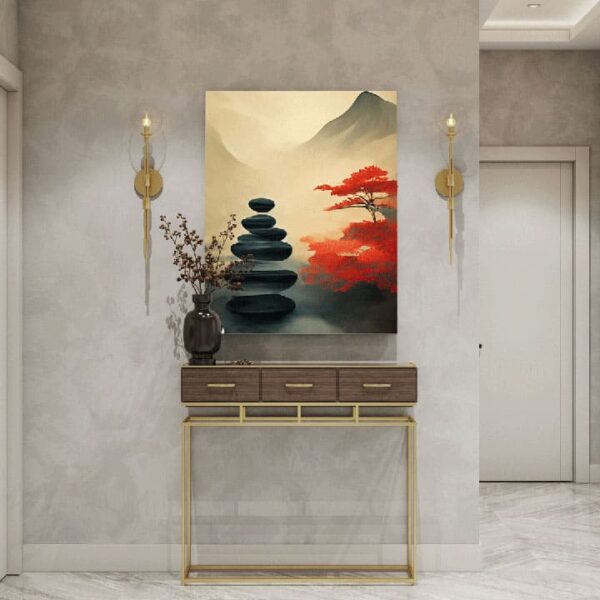 "Japanese Watercolor Landscape 3D Canvas Art" - Image 7