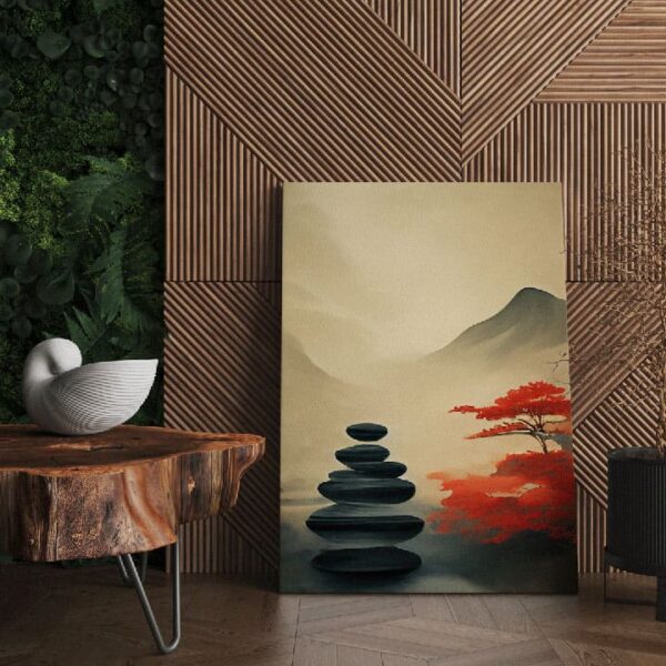 "Japanese Watercolor Landscape 3D Canvas Art" - Image 8