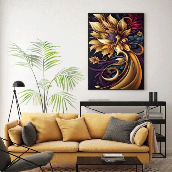 "Bright Exotic Flowers Canvas Art for Interiors"