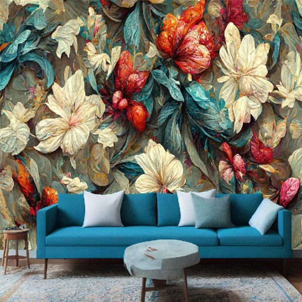 "Artistic Floral Ornament Wallpaper" - Image 3