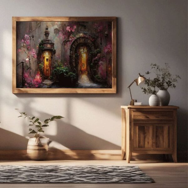 "Fantasy Cityscape with Enchanted Doors" - Image 3