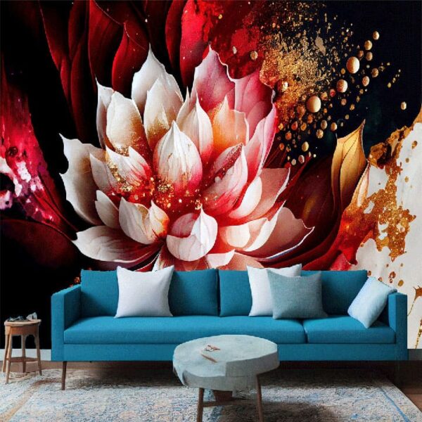 "Elegant Lotus Marble Texture Wallpaper" - Image 4