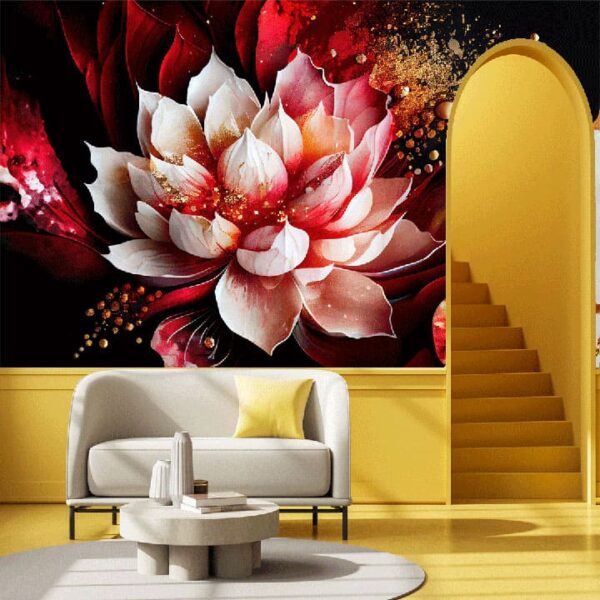 "Elegant Lotus Marble Texture Wallpaper" - Image 3