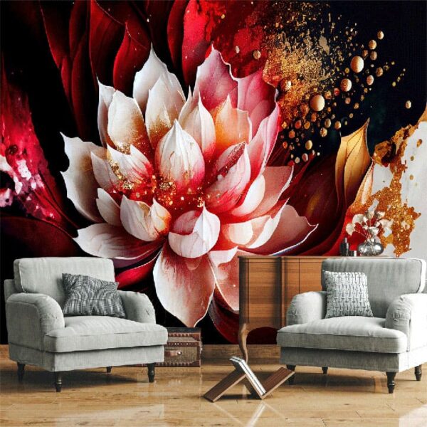 "Elegant Lotus Marble Texture Wallpaper" - Image 6