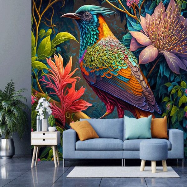 "Tropical Bird Fantasy Wallpaper" - Image 3