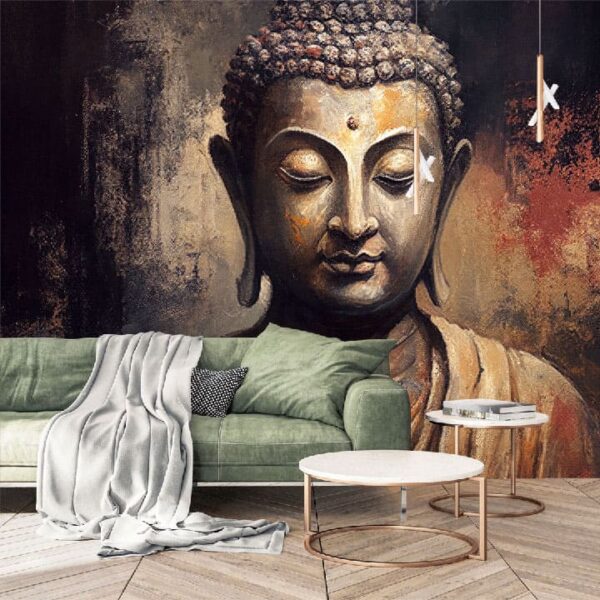 "Buddha Statue Oil Painting Wallpaper" - Image 6