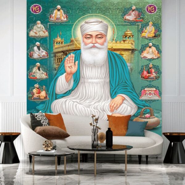 "Guru Nanak and Golden Temple Wallpaper" - Image 6