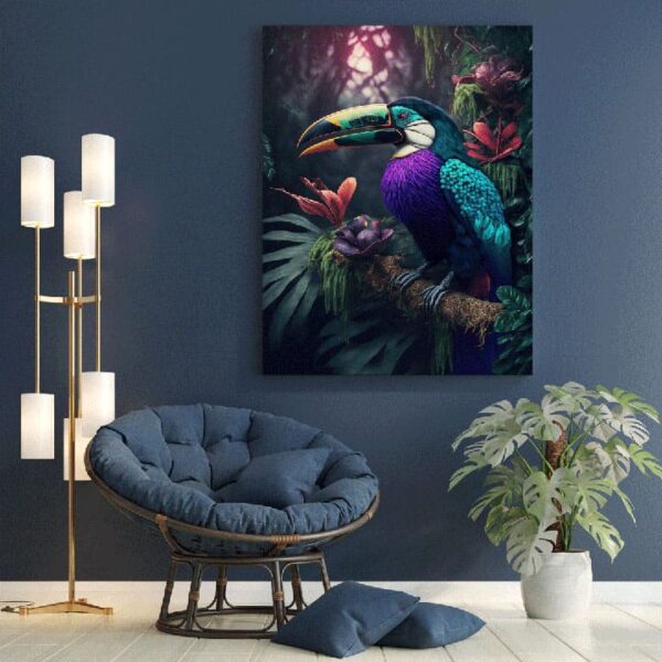 "Toucan Tropical Canvas Art for Modern Homes" - Image 6