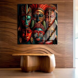 African Abstract Art on Premium Lycored Glass