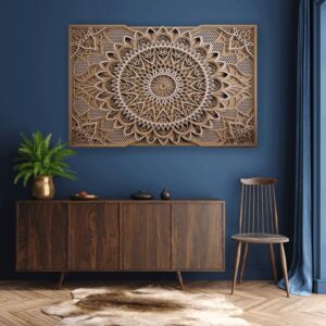 Handcrafted Wood Mandala Wall Art – Spiritual Decor