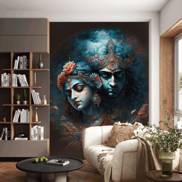 "Divine Radha Krishna Wallpaper for Walls" - Image 6