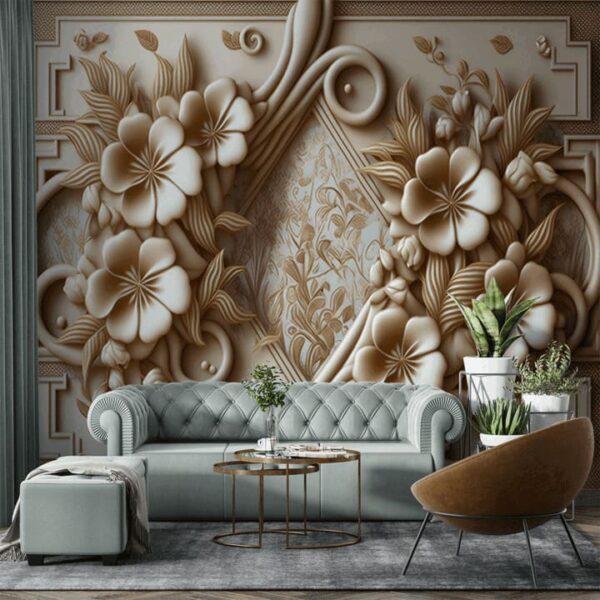 "Artistic 3D Flower Wallpaper Design" - Image 5