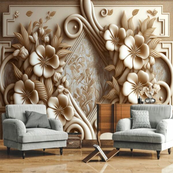 "Artistic 3D Flower Wallpaper Design" - Image 6