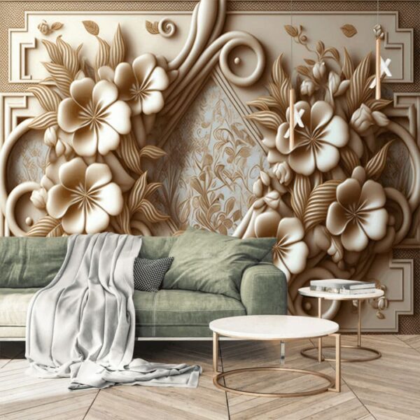 "Artistic 3D Flower Wallpaper Design" - Image 3