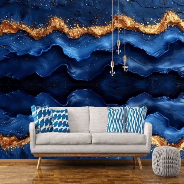 “Elegant Chinoiserie Royal Blue & Gold Wallpaper” - Image 6