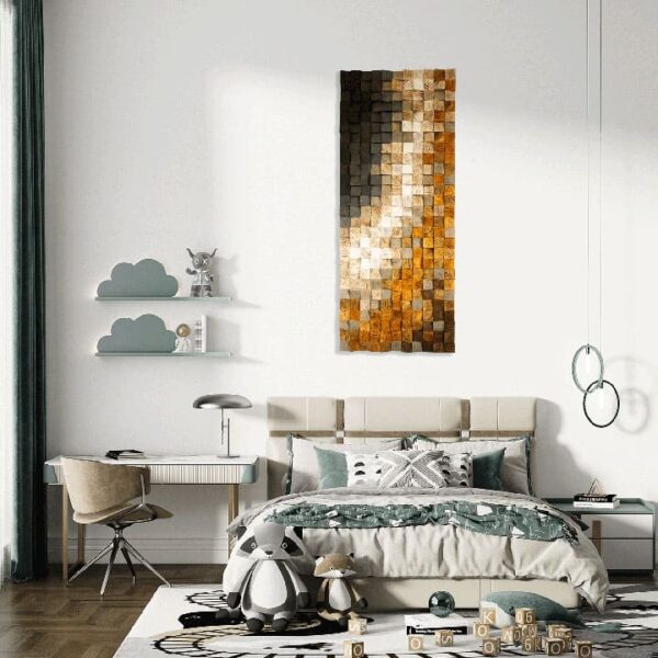 "Reclaimed Geometric Wood Wall Art" - Image 4