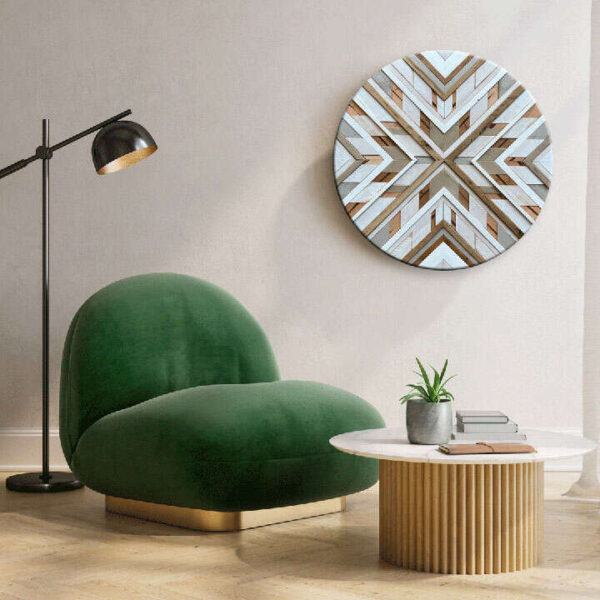 "Boho Geometric Wooden Wall Art" - Image 4