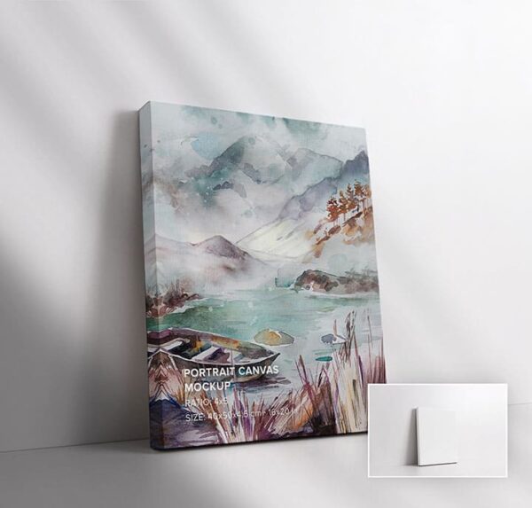 "Japanese Watercolor Landscape 3D Canvas Art" - Image 11