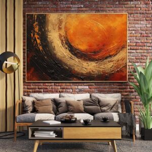 "Cosmic Swirl Abstract Wall Art – Luxury Handmade Textured Painting for Modern Interiors in Delhi, Gurgaon, Noida & India."